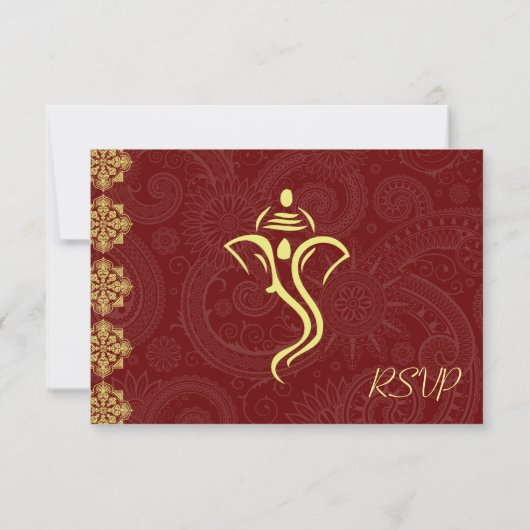 Vinayaka Wedding RSVP Cards (Rückseite)