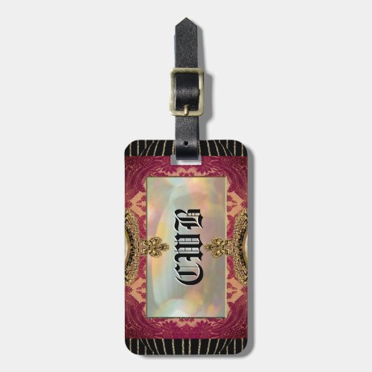 Vinayya Monogramm Gepäckanhänger (Vorderseite vertikal)