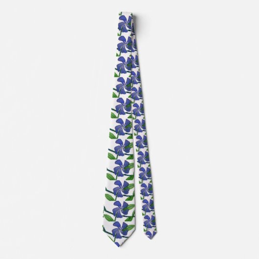"Vinca #1" Blumengarten Neck Tie Krawatte (Vorderseite)