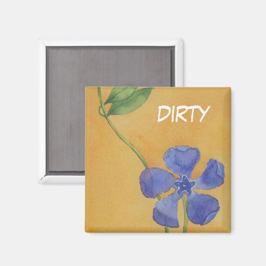 "Vinca" Dish Washer Status Floral Magnet (Vorderseite/Rückseite)