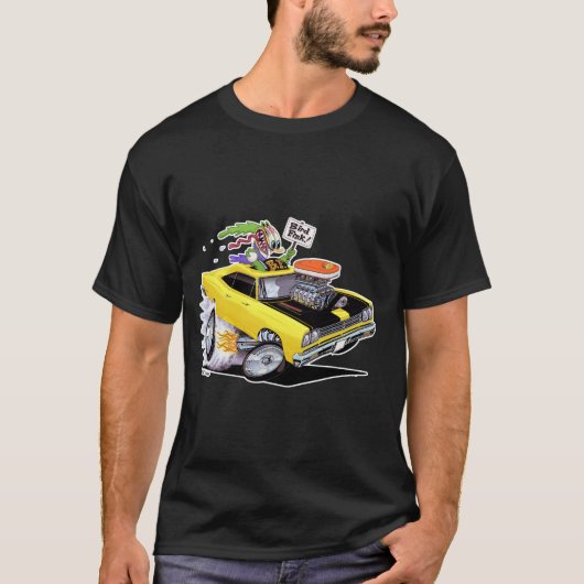 Vince Crain BIRD FINK 1969 Gelber Muskelwagen T-Shirt (Vorderseite)
