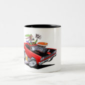 Vince Crain BIRD FINK 1969 roter Muskelwagen Zweifarbige Tasse (Mittel)
