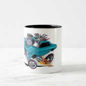 Vince Crain GOATINATOR Blau 1965 GTO Zweifarbige Tasse (Mittel)