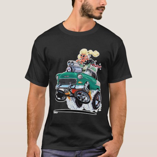 Vince Crains High Octane Art, 1955 Chevy Gasser T-Shirt (Vorderseite)