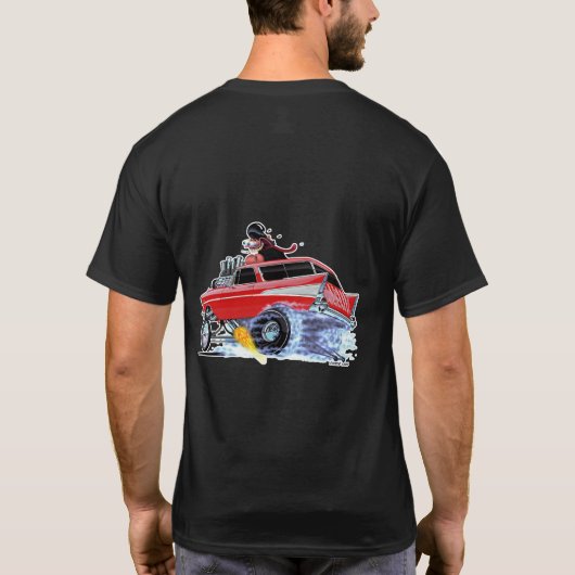 Vince Crains High Octane Art, 1957 Chevy NOMAD T-Shirt (Rückseite)