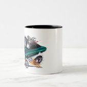 Vince Crains High Octane Art, 1966 GTO Goatinator Zweifarbige Tasse (Mittel)