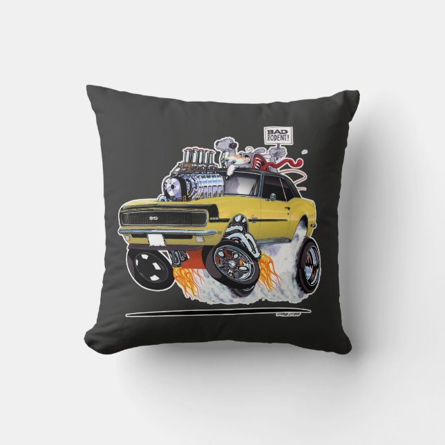 Vince Crains RAT POWER 1968 Camaro Kissen (Vorderseite)