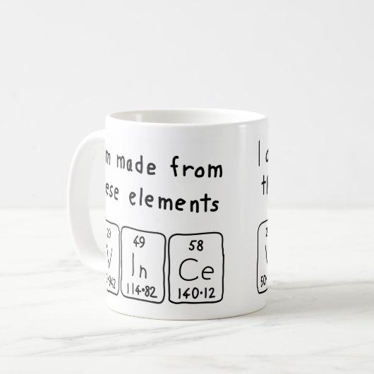 Vince Periodenname Tasse (Vorderseite Links)