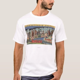 Vincennes, Indiana - große Buchstabe-Szenen T-Shirt