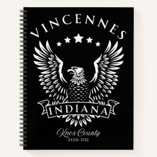 Vincennes Knox Landkreis Indiana Vintag Eagle Notizblock