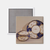 Vincennes-Schüssel und Ständer, c.1745 Magnet (Vorderseite/Rückseite)