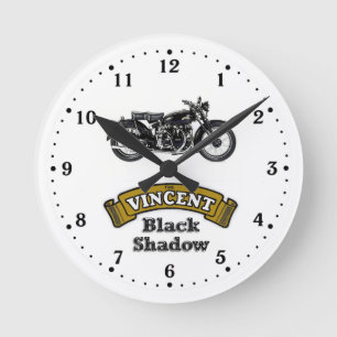 Vincent Black Shadow wall clock Runde Wanduhr