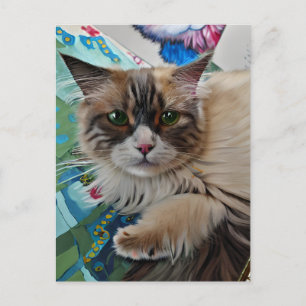 Vincent Cat Gogh Postcard Postkarte