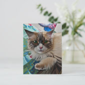 Vincent Cat Gogh Postcard Postkarte (Stehend Vorderseite)