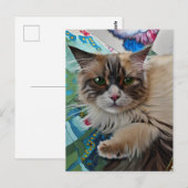 Vincent Cat Gogh Postcard Postkarte (Vorne/Hinten)