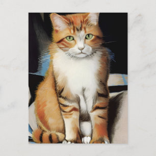 Vincent Cat Gogh Postcard Postkarte