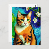Vincent Cat Gogh Postcard Postkarte (Vorne/Hinten)
