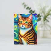 Vincent Cat Gogh Postcard Postkarte (Stehend Vorderseite)