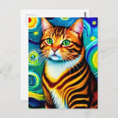 Vincent Cat Gogh Postcard Postkarte (Vorne/Hinten)