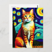 Vincent Cat Gogh Postcard Postkarte (Vorne/Hinten)