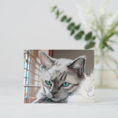 Vincent Cat Gogh Postcard Postkarte (Stehend Vorderseite)
