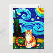 Vincent Cat Gogh Postcard Postkarte (Vorne/Hinten)