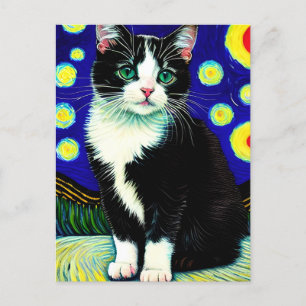 Vincent Cat Gogh Postcard Postkarte