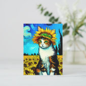 Vincent Cat Gogh Postcard Postkarte (Stehend Vorderseite)