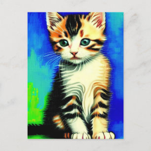 Vincent Cat Gogh Postcard Postkarte