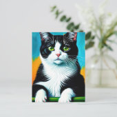 Vincent Cat Gogh Postcard Postkarte (Stehend Vorderseite)
