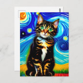 Vincent Cat Gogh Postcard Postkarte (Vorne/Hinten)