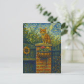 Vincent Cat Gogh Postcard Postkarte (Stehend Vorderseite)