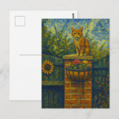Vincent Cat Gogh Postcard Postkarte (Vorne/Hinten)