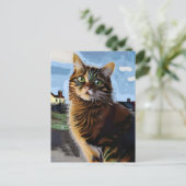 Vincent Cat Gogh Postcard Postkarte (Stehend Vorderseite)
