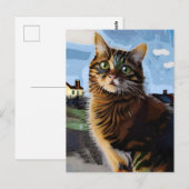 Vincent Cat Gogh Postcard Postkarte (Vorne/Hinten)