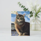 Vincent Cat Gogh Postcard Postkarte (Stehend Vorderseite)