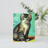 Vincent Cat Gogh Postcard Postkarte (Stehend Vorderseite)