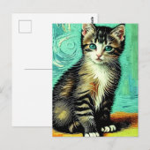 Vincent Cat Gogh Postcard Postkarte (Vorne/Hinten)
