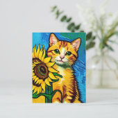 Vincent Cat Gogh Postcard Postkarte (Stehend Vorderseite)