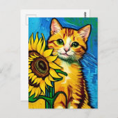 Vincent Cat Gogh Postcard Postkarte (Vorne/Hinten)