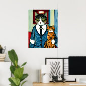 Vincent Cat Gogh Poster (Heimbüro)