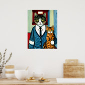 Vincent Cat Gogh Poster (Küche)