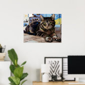 Vincent Cat Gogh Poster (Heimbüro)