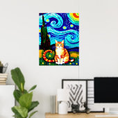 Vincent Cat Gogh Poster (Heimbüro)
