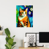 Vincent Cat Gogh Poster (Heimbüro)