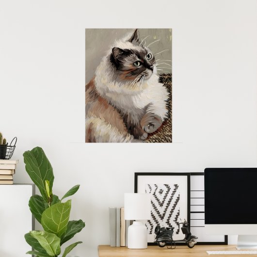 Vincent Cat Gogh Poster (Heimbüro)