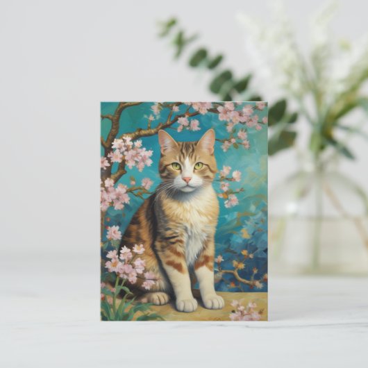 Vincent Cat Gogh Postkarte (Stehend Vorderseite)