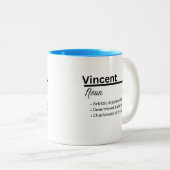 Vincent Name Bedeutung Tasse | Personalisierter Ju (VorderseiteRechts)