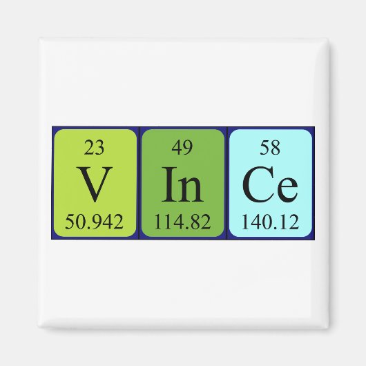 Vincent Periodenmagnet Magnet (Vorne)