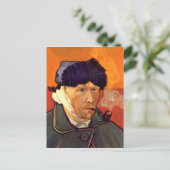 Vincent Self Portrait 1889 Postkarte (Stehend Vorderseite)